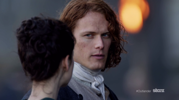 Sam Heughan in Starz Outlander Season Two